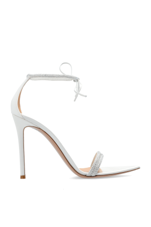 サンダル・ミュール JIMMY CHOO Women Sandals VERITY SANDAL BYK SILVE SILVER Verity Sandal 100 | Silver Vintage Metallic Leather Sandals